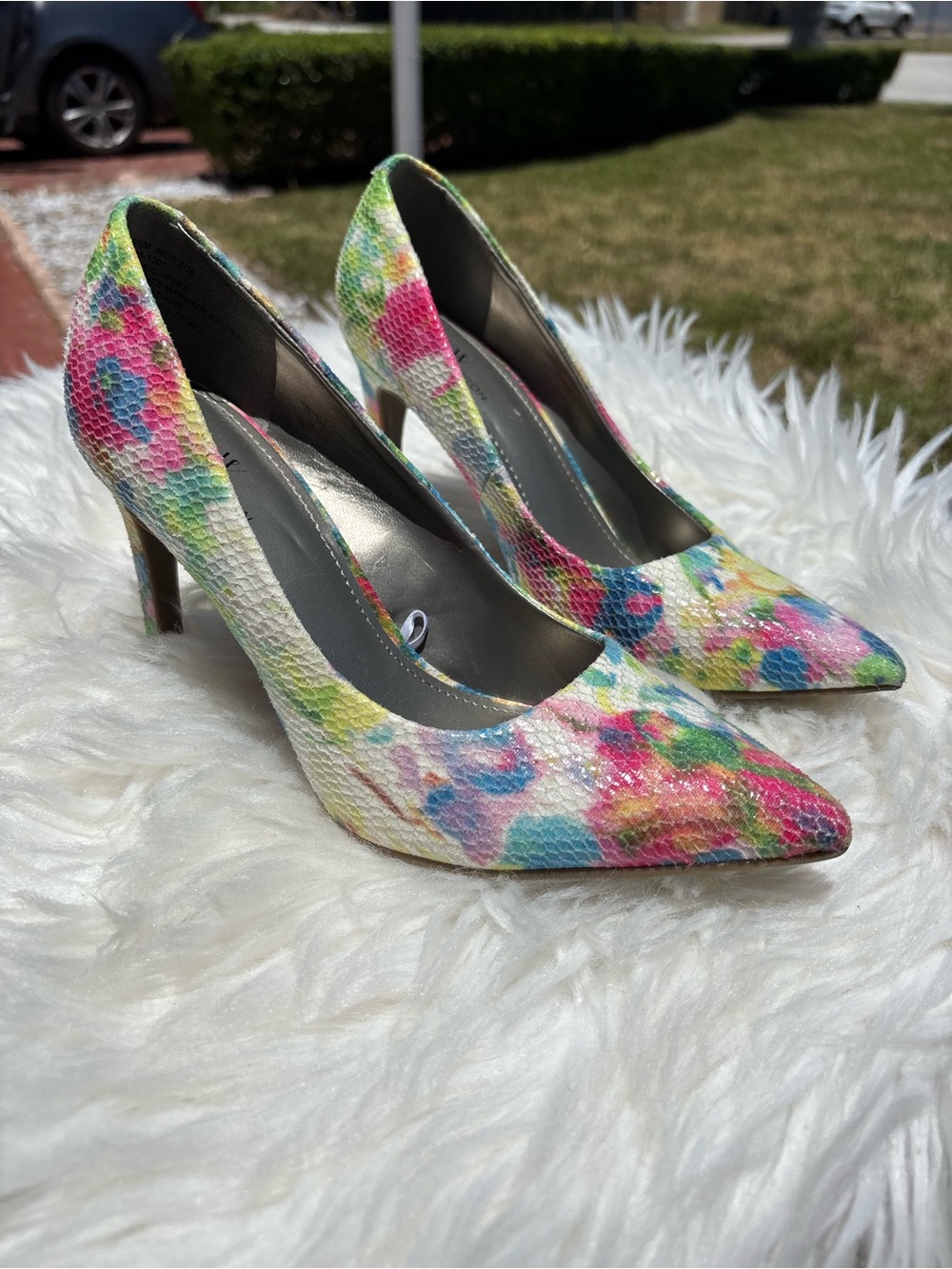 Worthington Floral Multicolor Pointed-Toe Pumps